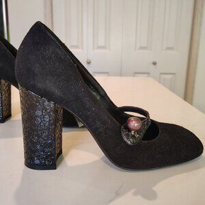 Stylish Giancarlo Paoli Black Mary Janes